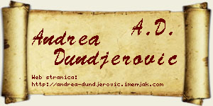 Andrea Dunđerović vizit kartica